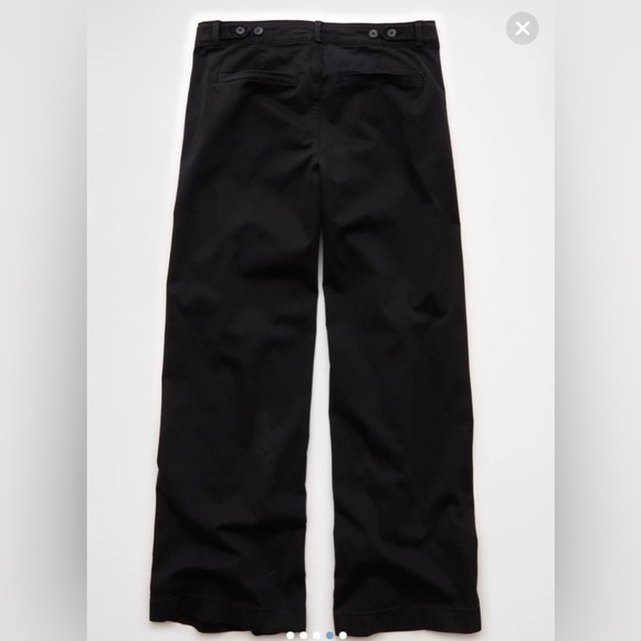 American Eagle stretch low-rise wide-leg khakis in black.Size 16. NWT - Picture 11 of 11